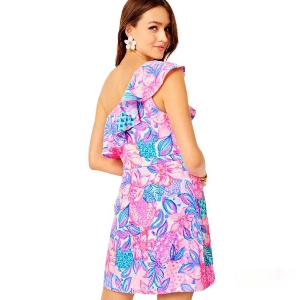 Lilly Pulitzer Kipton One-Shoulder Romper NWT - Size 4 - Picture 5 of 10